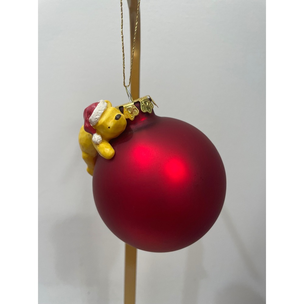 Disney Classic Pooh Santa hat Christmas Ornament Midwest Cannon Falls 1990's